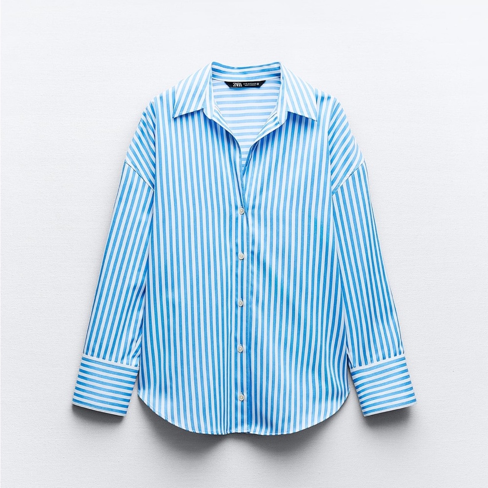Striped Poplin Button Down Shirt
